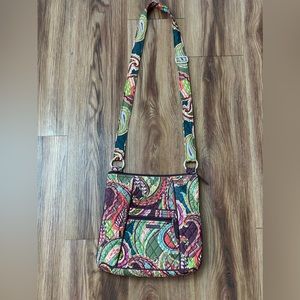 Vera Bradley Paisley Large Hipster Crossbody Purse Multicolor